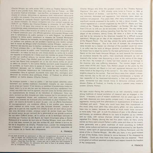 Charles Mingus - The Great Concert Of Charles Mingus | America Records (30 AM 003-004-005) - 2 Charles Mingus - The Great Concert Of Charles Mingus | America Records (30 AM 003-004-005) - 2