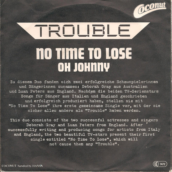 Trouble - No Time To Lose | Coconut (103 436) - main