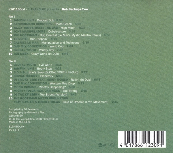 Various - Dub Backups. Two | Elektrolux (e101100cd) - 2