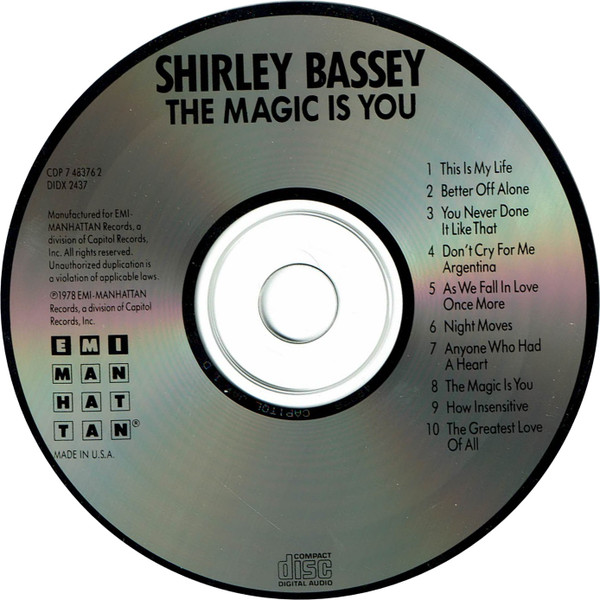 Shirley Bassey - The Magic Is You | EMI-Manhattan Records (CDP 7 48376 2) - 3 Shirley Bassey - The Magic Is You | EMI-Manhattan Records (CDP 7 48376 2) - 3