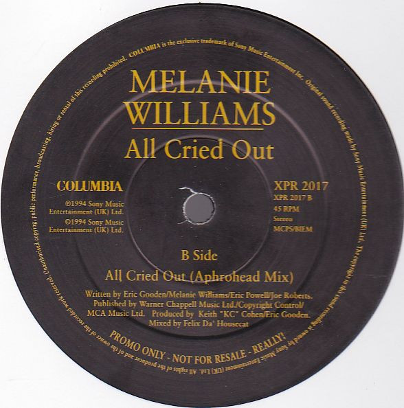 Melanie Williams - All Cried Out | Columbia (XPR 2017) - 2