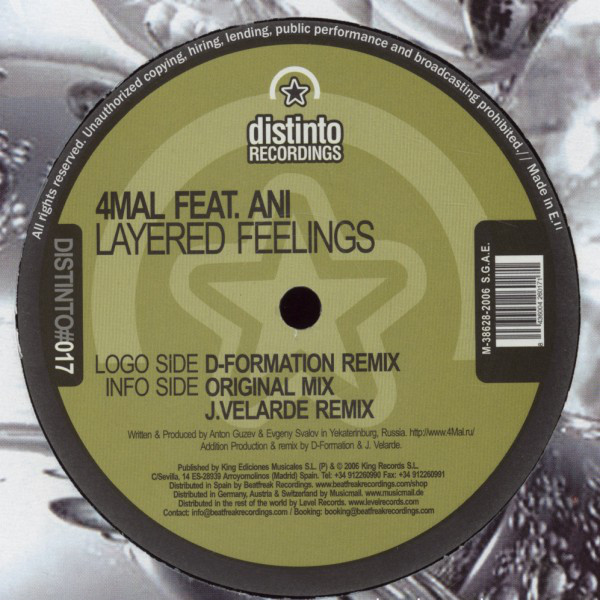 4Mal Feat. Ani - Layered Feelings | Distinto Recordings (DST#017) - 3