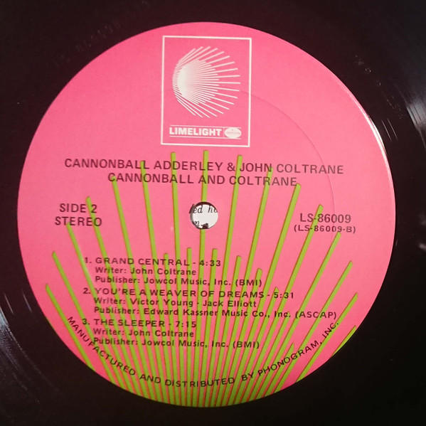 Cannonball Adderley & John Coltrane - Cannonball & Coltrane | Limelight (LS-86009) - 4 Cannonball Adderley & John Coltrane - Cannonball & Coltrane | Limelight (LS-86009) - 4