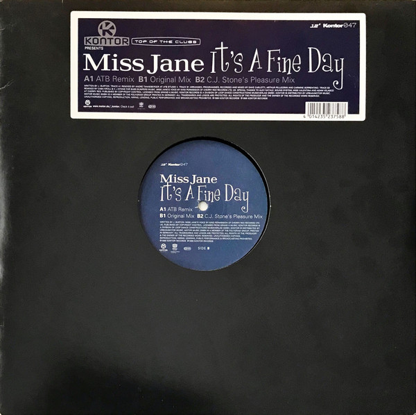Miss Jane - It's A Fine Day | Kontor Records (Kontor047) - main Miss Jane - It's A Fine Day | Kontor Records (Kontor047) - main