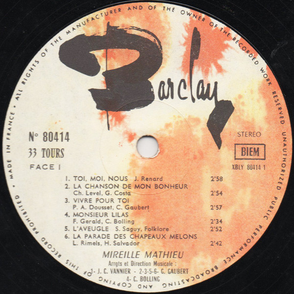 Mireille Mathieu - Olympia | Barclay (80 414) - 4 Mireille Mathieu - Olympia | Barclay (80 414) - 4