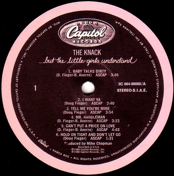 The Knack - ...But The Little Girls Understand | Capitol Records (3C 064-86080) - 3 The Knack - ...But The Little Girls Understand | Capitol Records (3C 064-86080) - 3