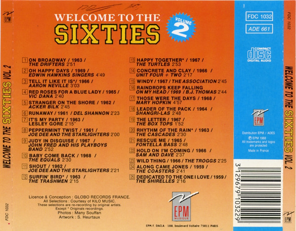 Various - Welcome To The Sixties Volume 2 | EPM Musique (FDC 1032) - 2 Various - Welcome To The Sixties Volume 2 | EPM Musique (FDC 1032) - 2