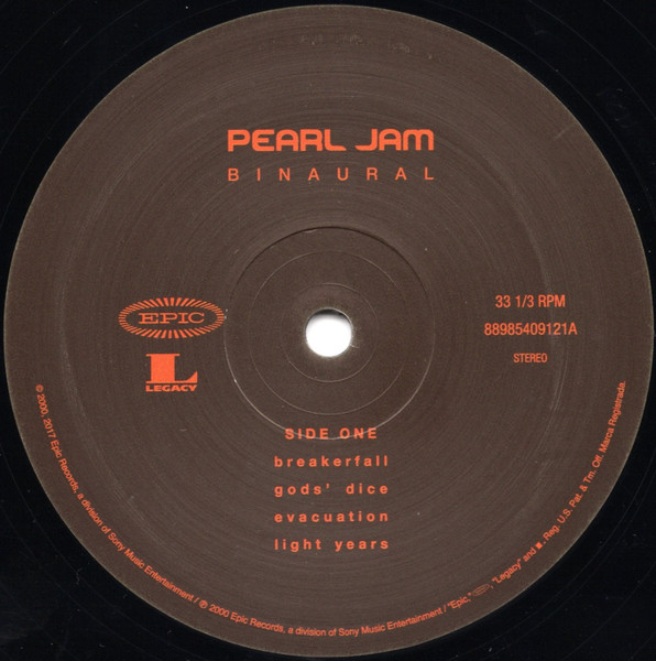 Pearl Jam - Binaural (2LP) [Vinyl] | Epic (88985409121) - 2