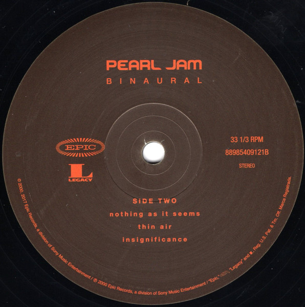 Pearl Jam - Binaural (2LP) [Vinyl] | Epic (88985409121) - 3