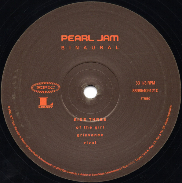 Pearl Jam - Binaural (2LP) [Vinyl] | Epic (88985409121) - 4