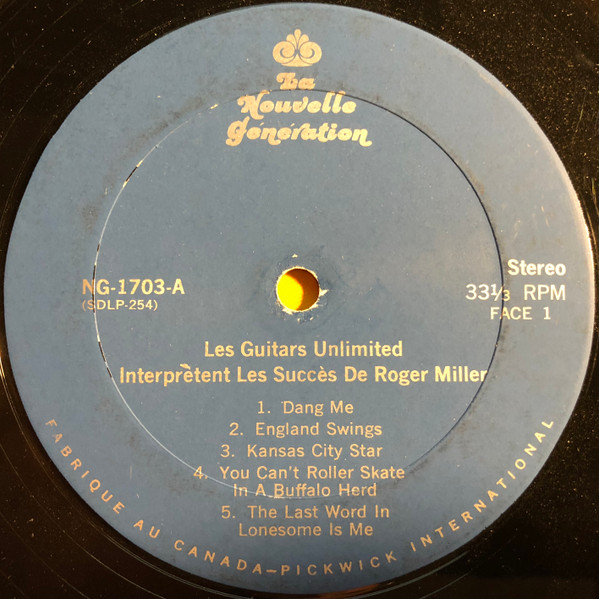 Guitars Unlimited - Interprètent Les Succès De Roger Miller | La Nouvelle Génération (NG-1703) - 3 Guitars Unlimited - Interprètent Les Succès De Roger Miller | La Nouvelle Génération (NG-1703) - 3
