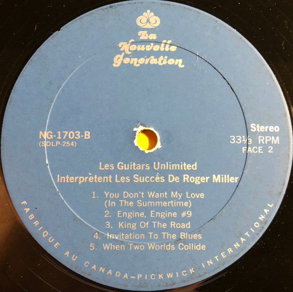 Guitars Unlimited - Interprètent Les Succès De Roger Miller | La Nouvelle Génération (NG-1703) - 4 Guitars Unlimited - Interprètent Les Succès De Roger Miller | La Nouvelle Génération (NG-1703) - 4