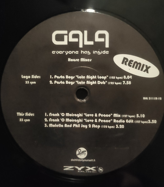 Gala - Everyone Has Inside (House Mixes) | B.I.G. (BIG 5111R-12) - 3