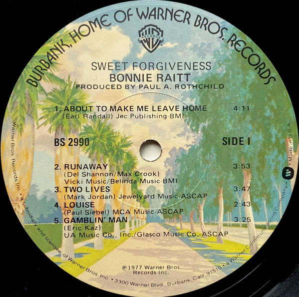Bonnie Raitt - Sweet Forgiveness | Warner Bros. Records (BS 2990) - 3