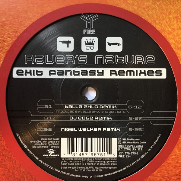 Raver's Nature - Exit Fantasy (Remixes) | Fire Recordings (FIRE 134)