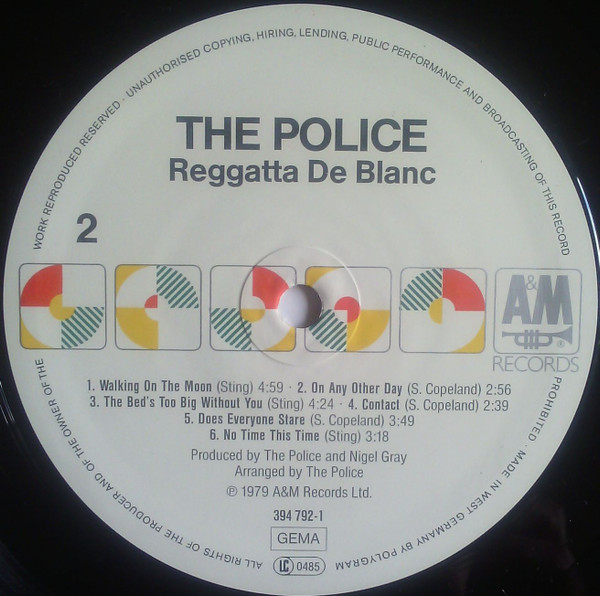 The Police - Reggatta De Blanc | A&M Records (394 792-1) - 4
