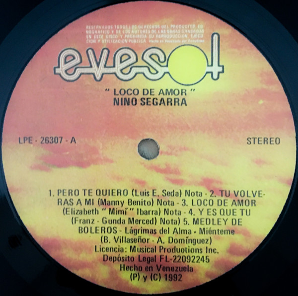 Nino Segarra - Loco De Amor | Evesol (LPE-26307) - 3