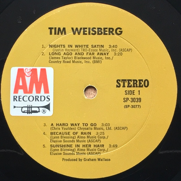 Tim Weisberg - Tim Weisberg | A&M Records (SP-3039) - 3