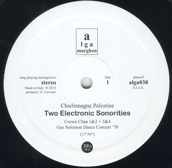 Charlemagne Palestine - Two Electronic Sonorities | Alga Marghen (plana-P alga038) - 3 Charlemagne Palestine - Two Electronic Sonorities | Alga Marghen (plana-P alga038) - 3