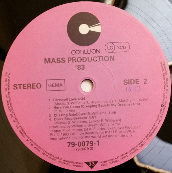 Mass Production - '83 | Cotillion Records (79-0079-1) - 4