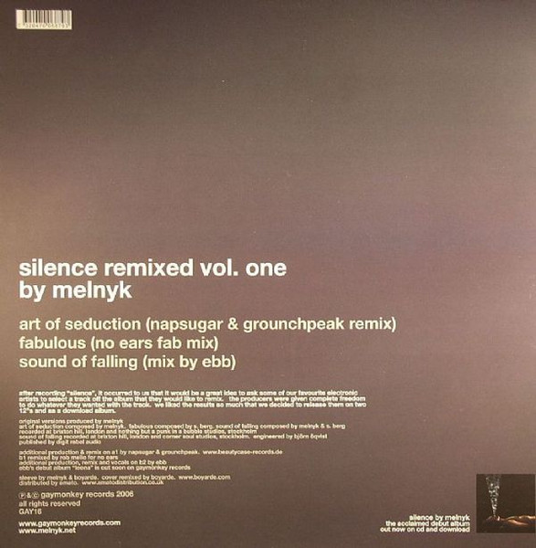 Melnyk - Silence Remixed Vol. One | Gaymonkey Records (GAY16) - 2