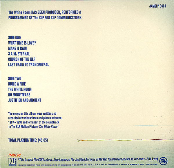 The KLF - The White Room | Indisc (JAMSLP 3681) - 2