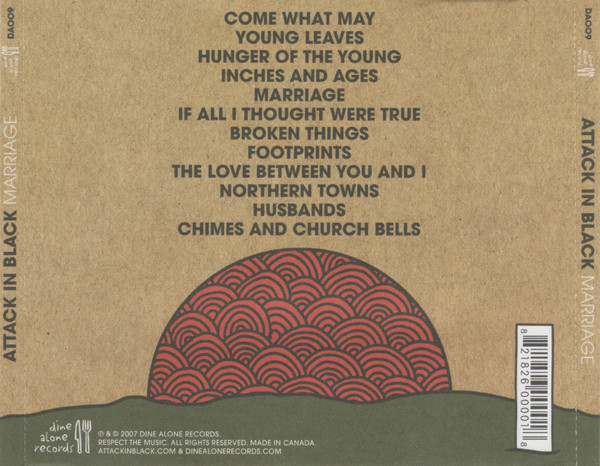 Attack In Black - Marriage | Dine Alone Records (DA009) - 2
