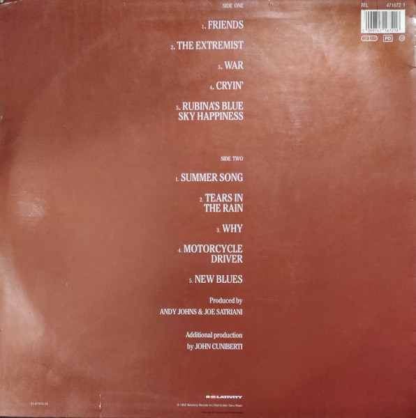 Joe Satriani - The Extremist | Relativity (REL 471672 1) - 2 Joe Satriani - The Extremist | Relativity (REL 471672 1) - 2