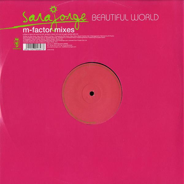 Sara Jorge - Beautiful World (M Factor Mixes) | Vendetta Records (VENMX 697 (N)) - main