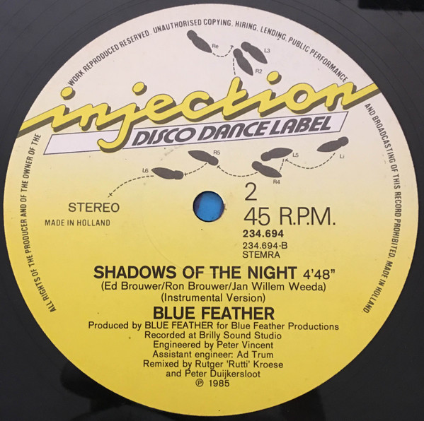 Blue Feather - Shadows Of The Night (Club Mix) | Injection Disco Dance Label (234.694) - 3