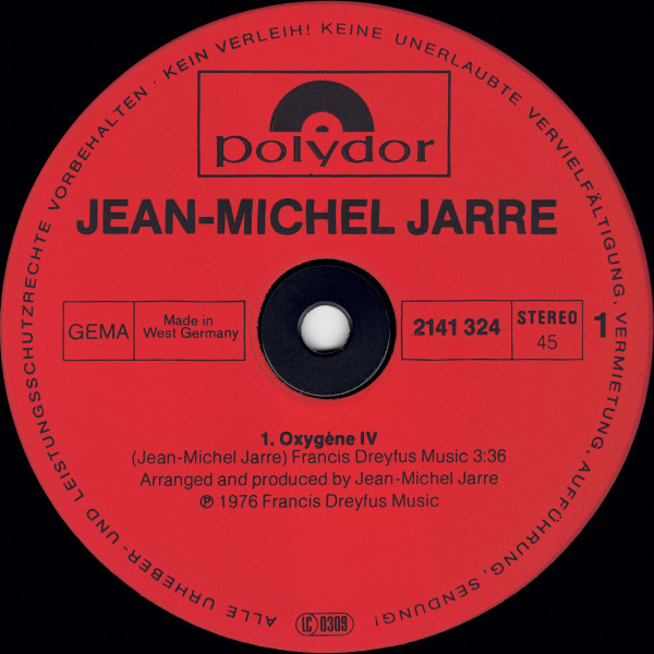 Jean-Michel Jarre - Oxygene IV / Equinoxe V | Polydor (2141 324) - 2