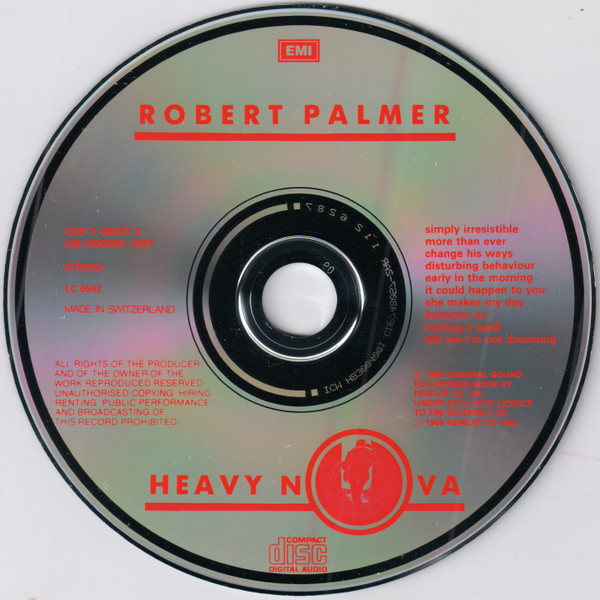 Robert Palmer - Heavy Nova | EMI (CDP 7 48057 2) - 3 Robert Palmer - Heavy Nova | EMI (CDP 7 48057 2) - 3