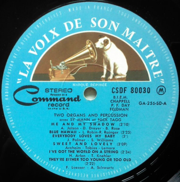 Sy Mann Et Nick Tagg - 2 Organs & Percussion | Command (CSDF 80.030) - 3