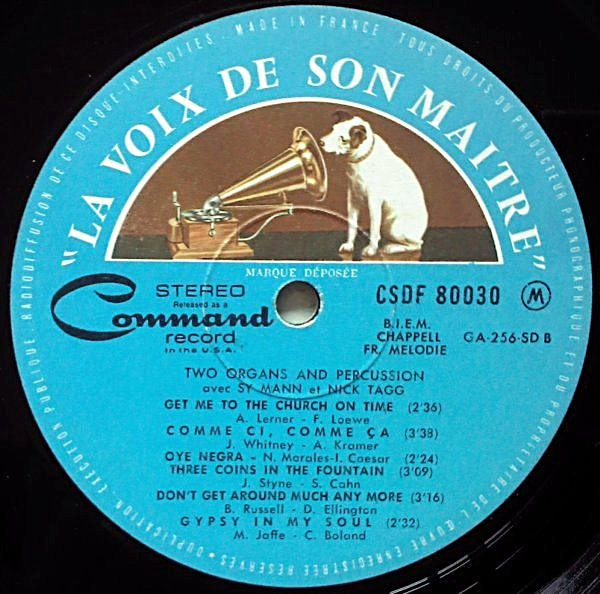 Sy Mann Et Nick Tagg - 2 Organs & Percussion | Command (CSDF 80.030) - 4