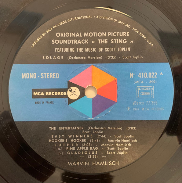 Marvin Hamlisch - The Sting (Bande Originale Du Film L'Arnaque) | MCA Records (MCA 410022) - 4 Marvin Hamlisch - The Sting (Bande Originale Du Film L'Arnaque) | MCA Records (MCA 410022) - 4