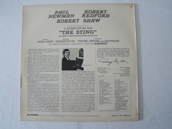 Marvin Hamlisch - The Sting (Bande Originale Du Film L'Arnaque) | MCA Records (MCA 410022) - 2 Marvin Hamlisch - The Sting (Bande Originale Du Film L'Arnaque) | MCA Records (MCA 410022) - 2