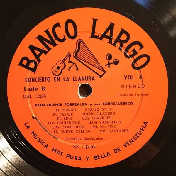 Los Torrealberos Al Arpa: Juan Vicente Torrealba - Concierto En La Llanura Vol. 4 | Banco Largo (QBL-2206) - 3