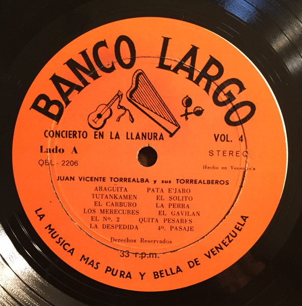 Los Torrealberos Al Arpa: Juan Vicente Torrealba - Concierto En La Llanura Vol. 4 | Banco Largo (QBL-2206) - 4