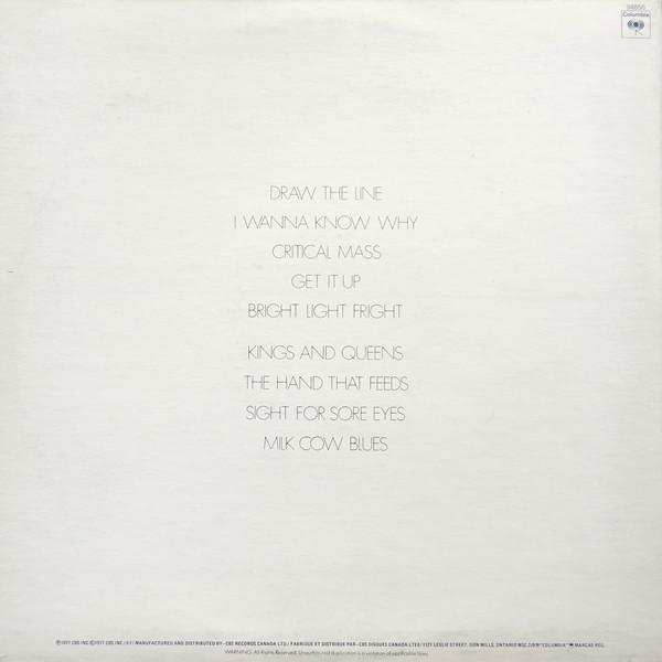 Aerosmith - Draw The Line | Columbia (JC 34856) - 2