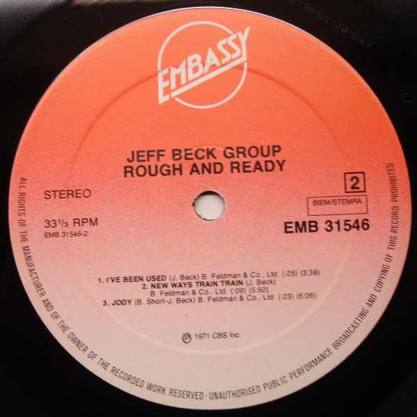 Jeff Beck Group - Rough And Ready | Embassy (EMB 31546) - 4