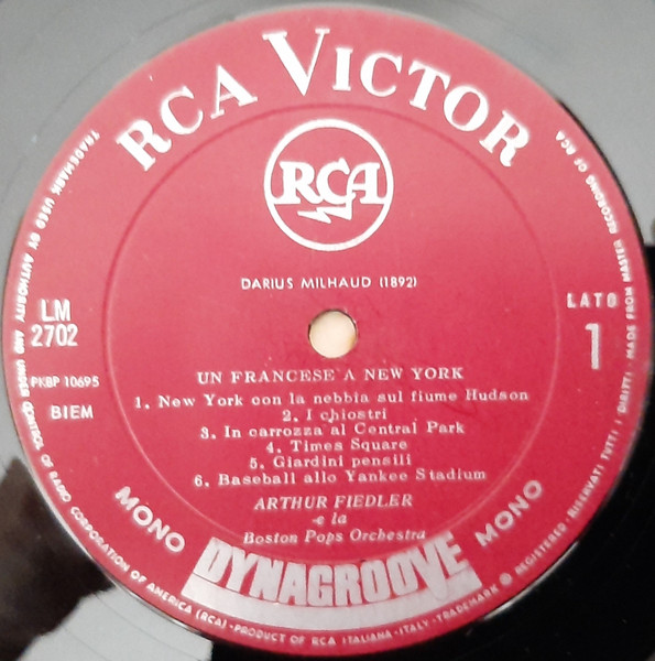 Darius Milhaud / George Gershwin , Boston Pops Orchestra / Arthur Fiedler - Un Francese A New York / Un Americano A Parigi | RCA Victor Red Seal (LM 2702) - 4 Darius Milhaud / George Gershwin , Boston Pops Orchestra / Arthur Fiedler - Un Francese A New York / Un Americano A Parigi | RCA Victor Red Seal (LM 2702) - 4