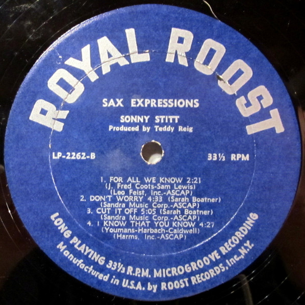 Sonny Stitt - Sax Expressions | Royal Roost (LP 2262) - 4 Sonny Stitt - Sax Expressions | Royal Roost (LP 2262) - 4