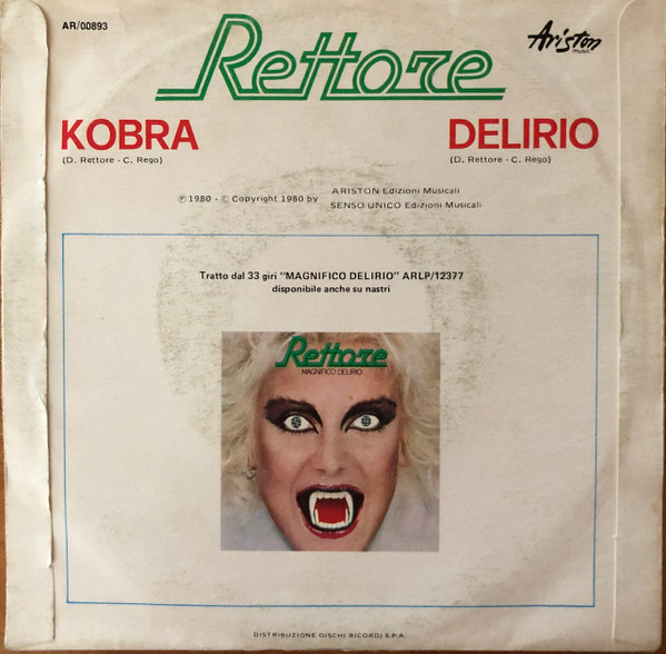 Rettore - Kobra / Delirio | Ariston Music (AR/00893) - 2