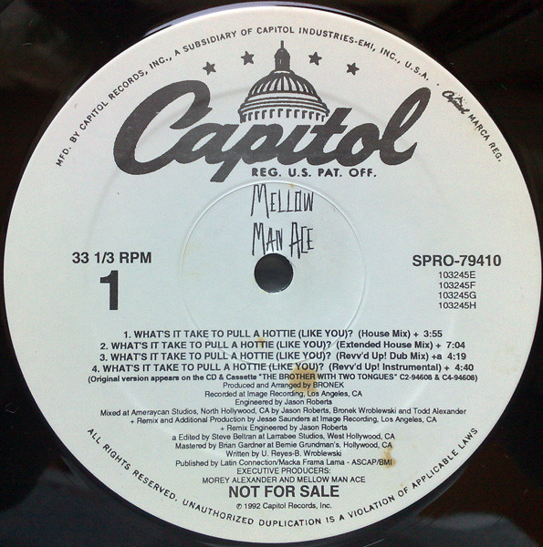 Mellow Man Ace - What's It Take To Pull A Hottie (Like You)? | Capitol Records (SPRO 79410, 79411)