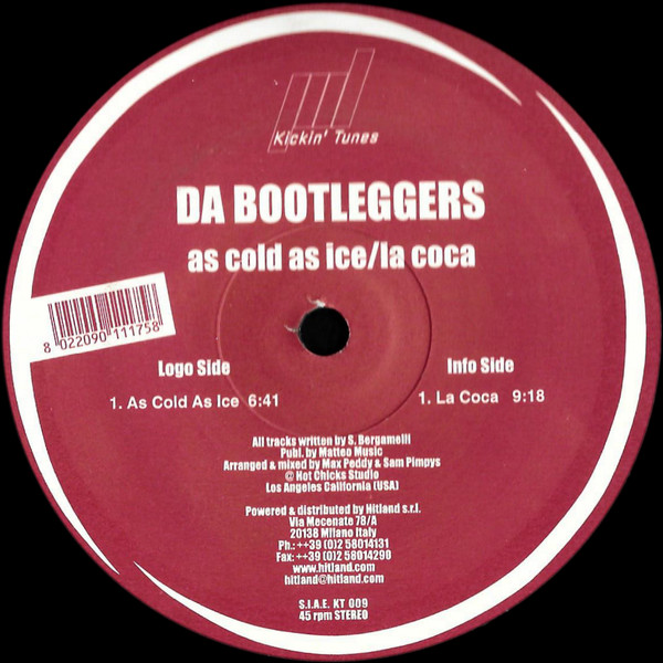 Da Bootleggers - As Cold As Ice / La Coca | Kickin' Tunes (KT 009)