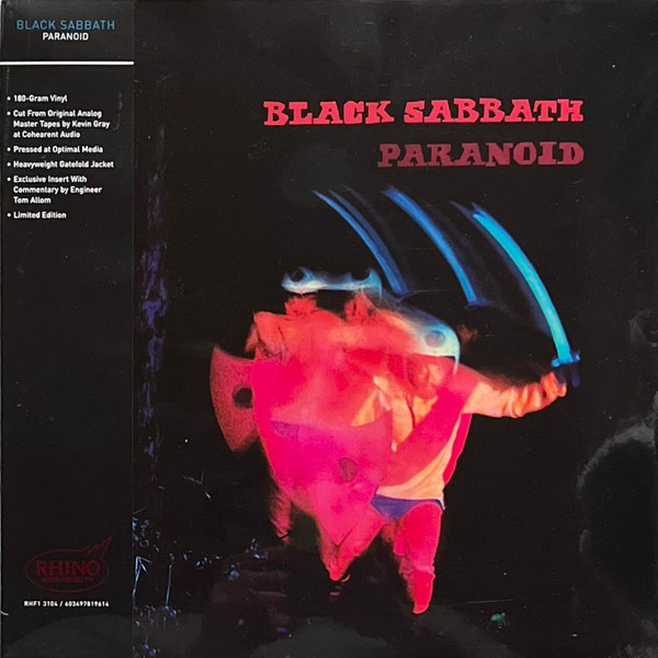 Black Sabbath - Paranoid | Rhino Records (RHF1 3104) - main Black Sabbath - Paranoid | Rhino Records (RHF1 3104) - main