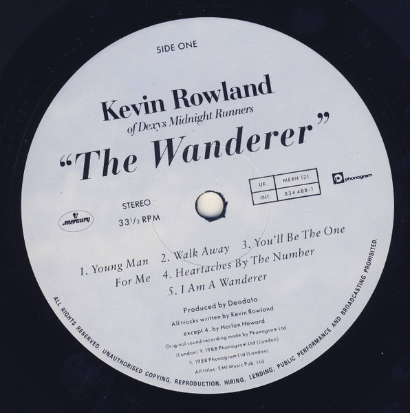 Kevin Rowland - The Wanderer | Mercury (MERH 121) - 3 Kevin Rowland - The Wanderer | Mercury (MERH 121) - 3