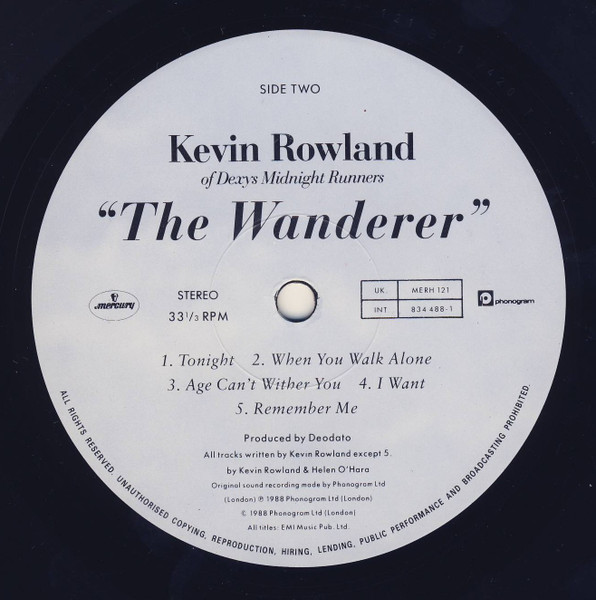 Kevin Rowland - The Wanderer | Mercury (MERH 121) - 4 Kevin Rowland - The Wanderer | Mercury (MERH 121) - 4