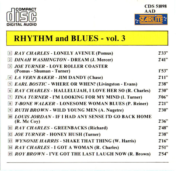 Various - Rhythm And Blues Vol. 3 | Starlite (CDS 51098) - 2