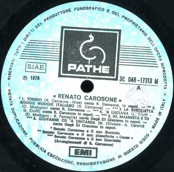 Renato Carosone - Renato Carosone 2 | Pathé (3C 048-17313 M) - 3 Renato Carosone - Renato Carosone 2 | Pathé (3C 048-17313 M) - 3